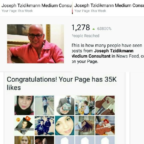 Plus de 35 000 Likes sur ma page Facebook Joseph Medium Consultant.. Merci 